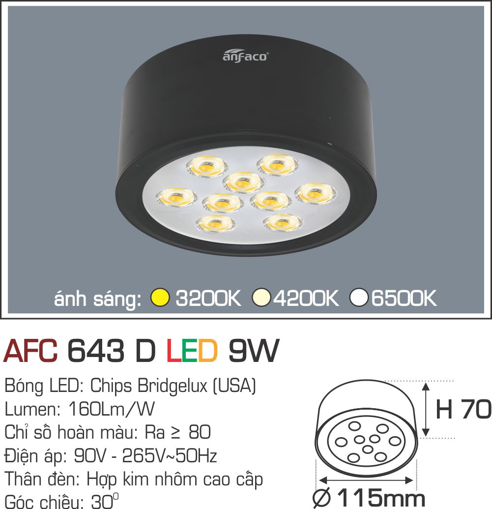 Đèn lon nổi LED downlight Anfaco - Điểm nhấn cho không gian nội thất