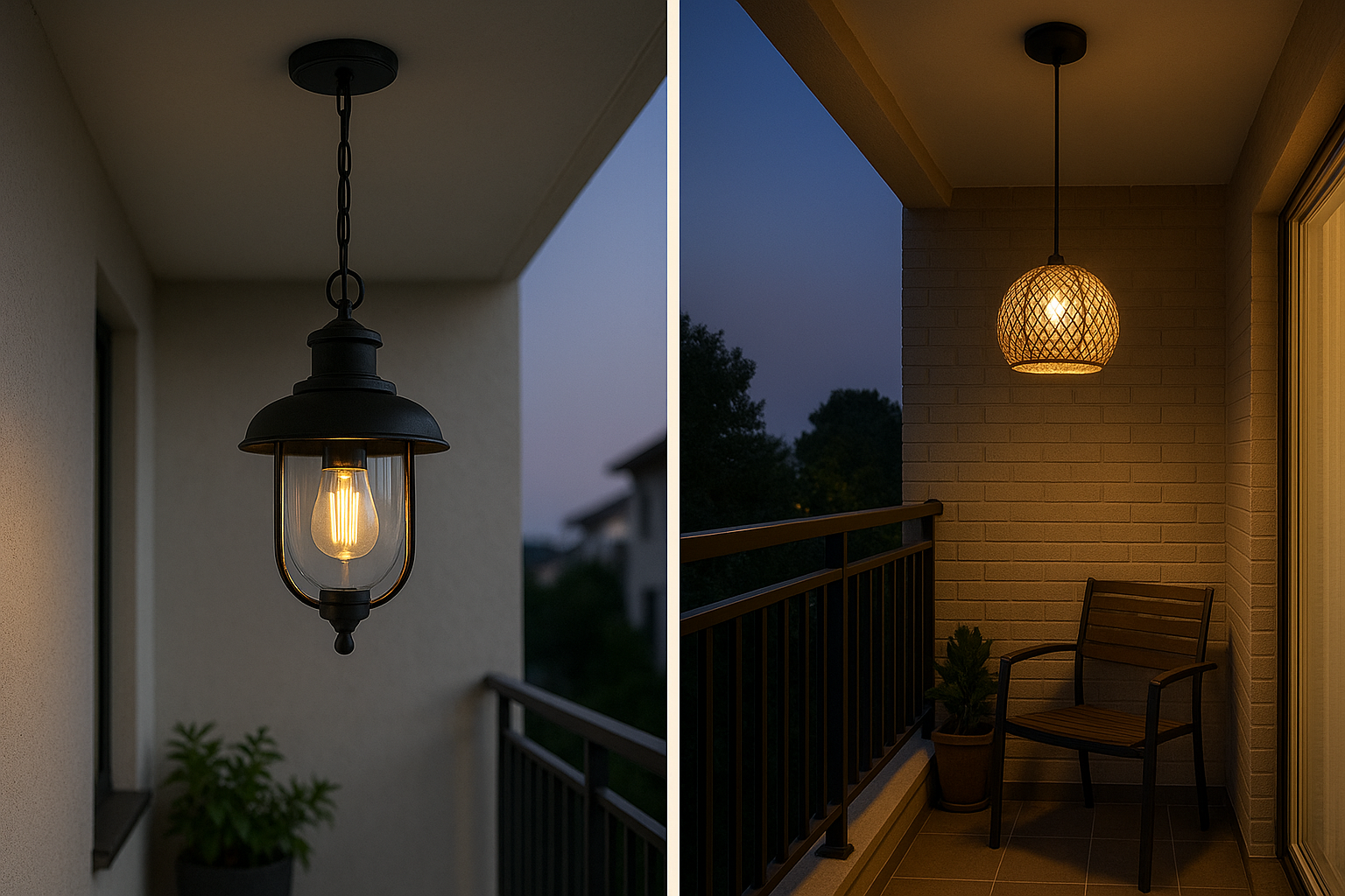 Đèn thả trần mái hiên, đèn thả hành lang