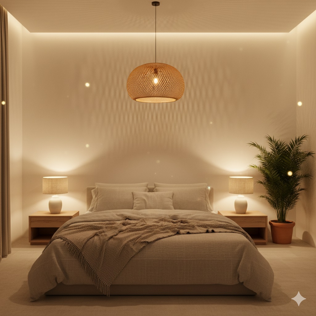 Cân bằng nhịp sinh học và Ánh Sáng Trắng Ấm trong Phòng Ngủ