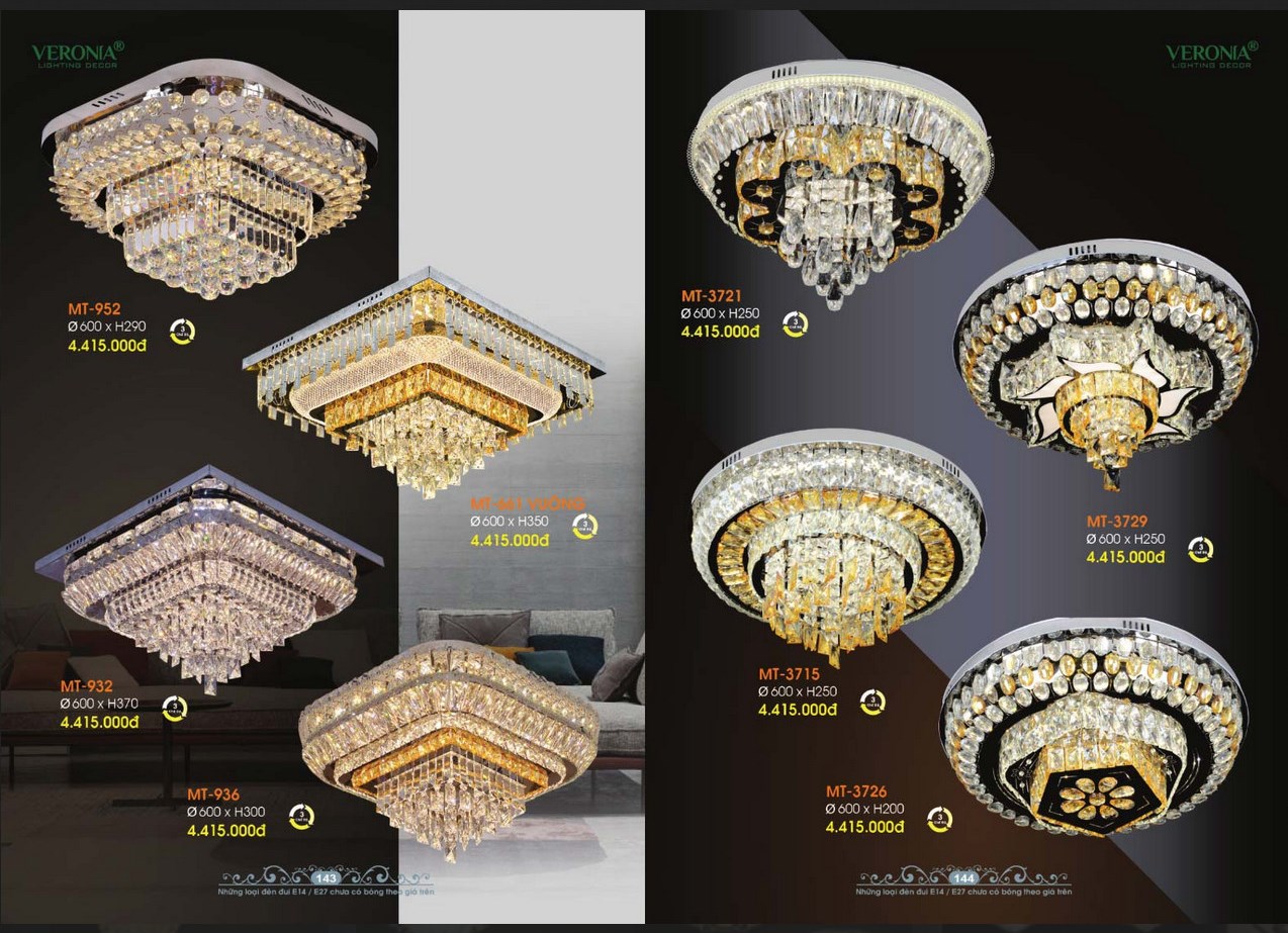 CATALOGUE ĐÈN TRANG TRÍ VERONIA LIGHTING 2024