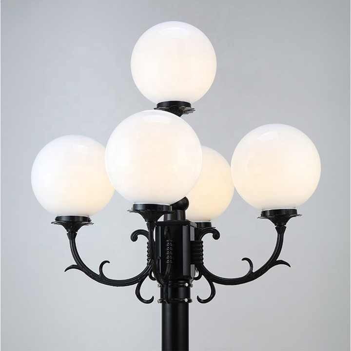 Chao Đèn Cầu Nhựa Cho Trụ Đèn Trang Trí Ngoài Trời