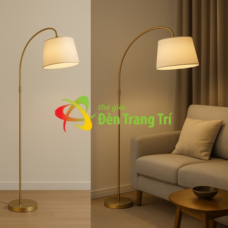 Đèn cây decor trang trí góc sofa phòng khách