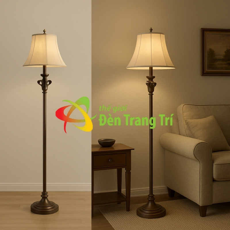 Đèn cây đứng phong cách cổ điển
