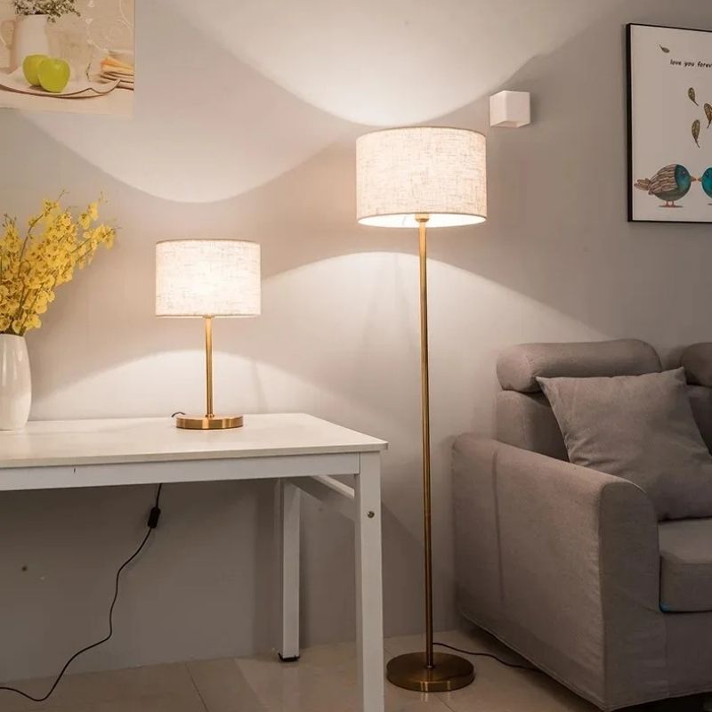 Đèn cây trang trí góc sofa