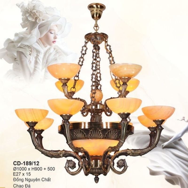 Đèn Chùm Đồng Chao Đá Euroto Lighting