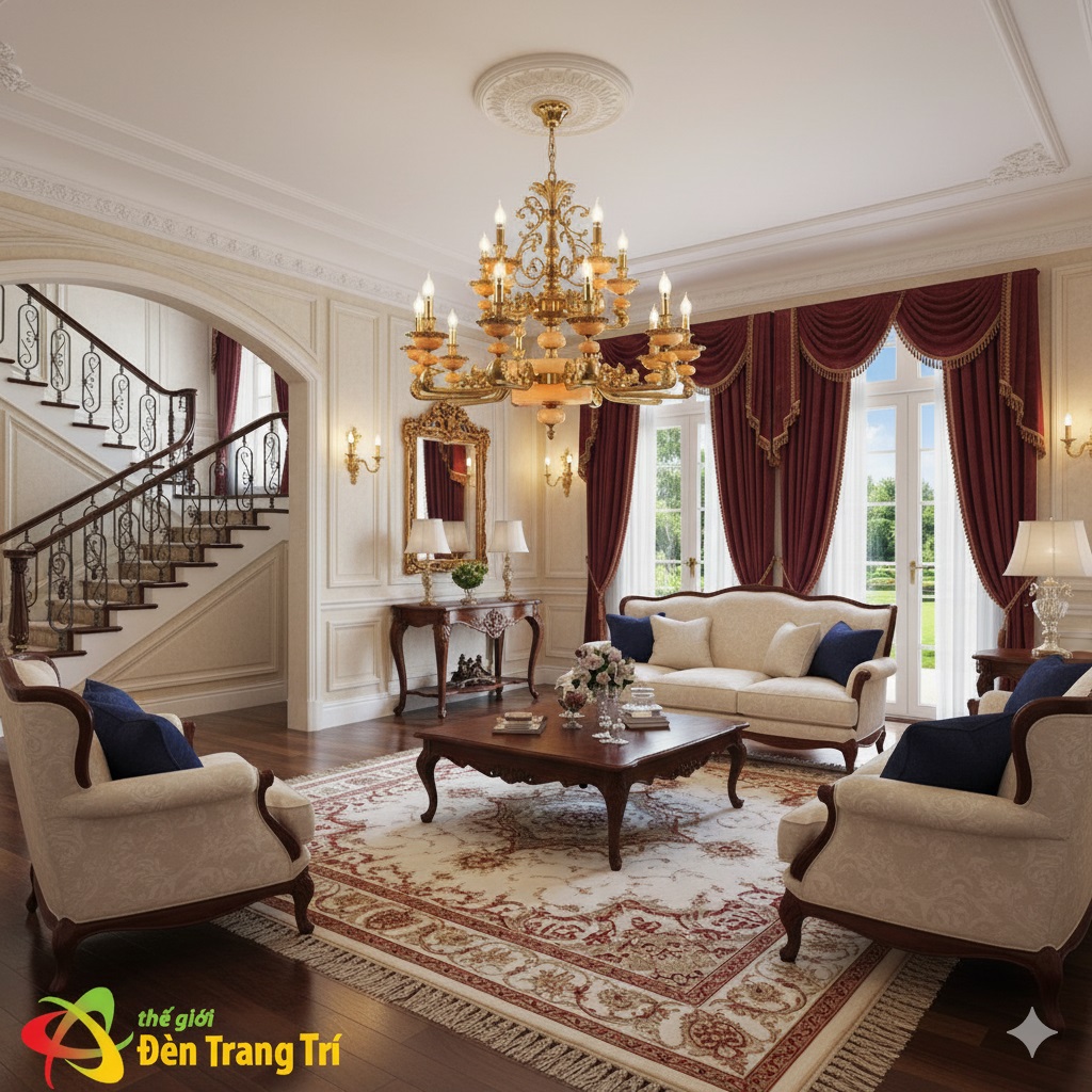 Đèn chùm trang trí phòng khách