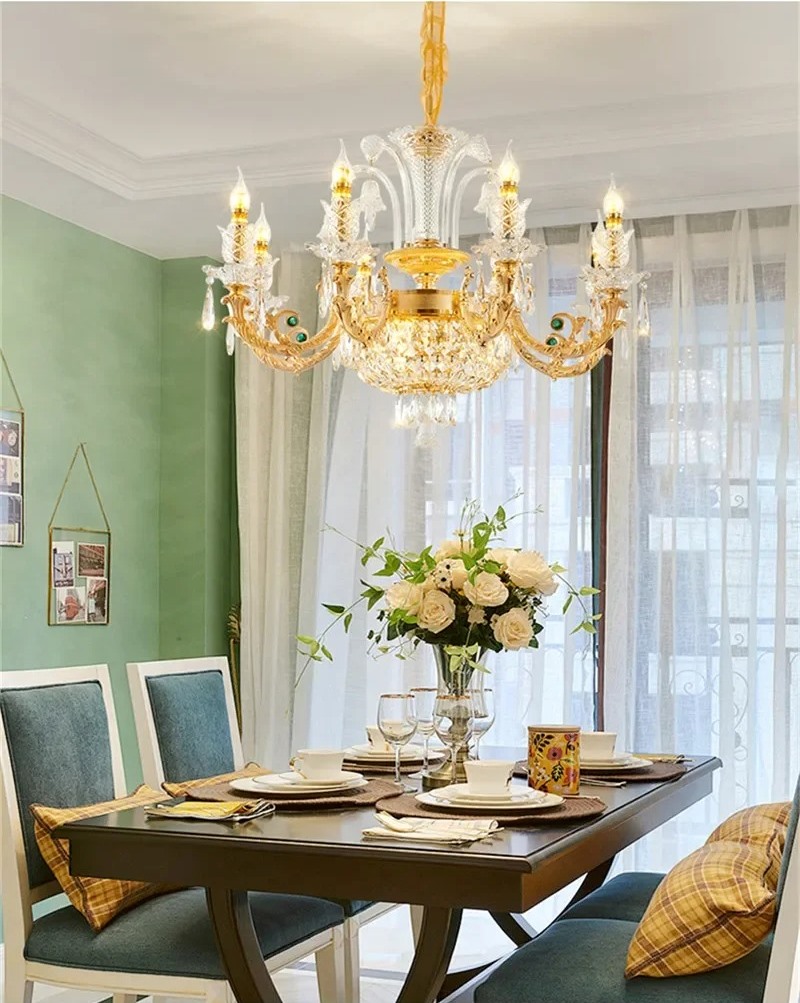 Đèn Chùm Pha Lê Trung Quốc Trang Trí Phòng Ăn