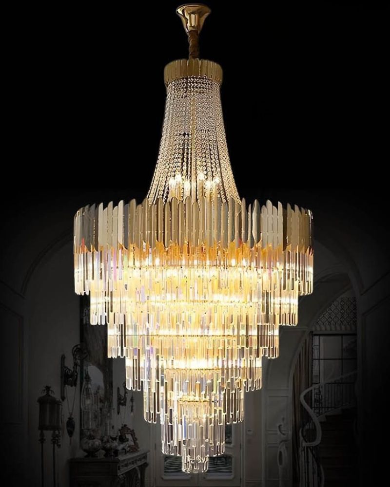 Đèn Chùm Thông Tầng Hiện Đại Cao Cấp