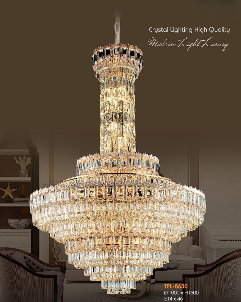 Đèn Chùm Thông Tầng Pha Lê Hiện Đại TPL8630