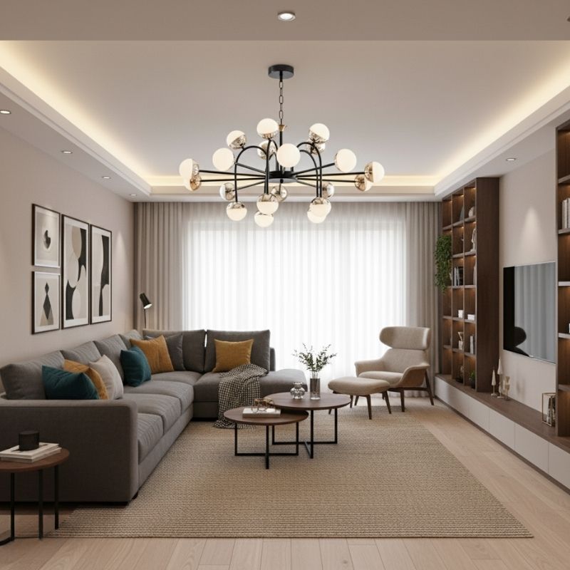 Đèn Chùm trang Trí Phòng Khách Hiện Đại THCN140-21