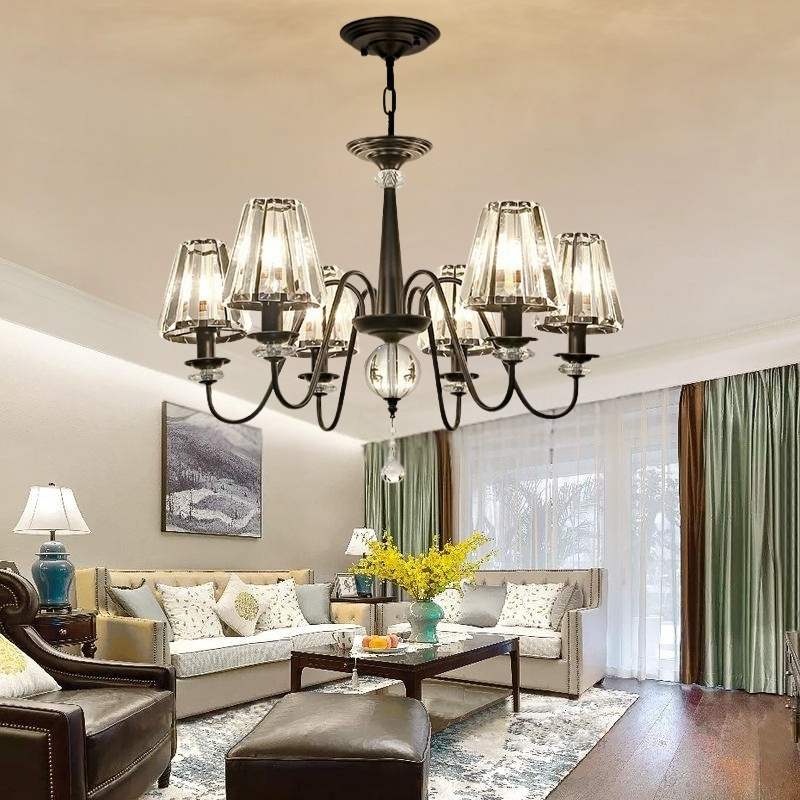 Đèn chùm trang trí phòng khách phong cách Indochine