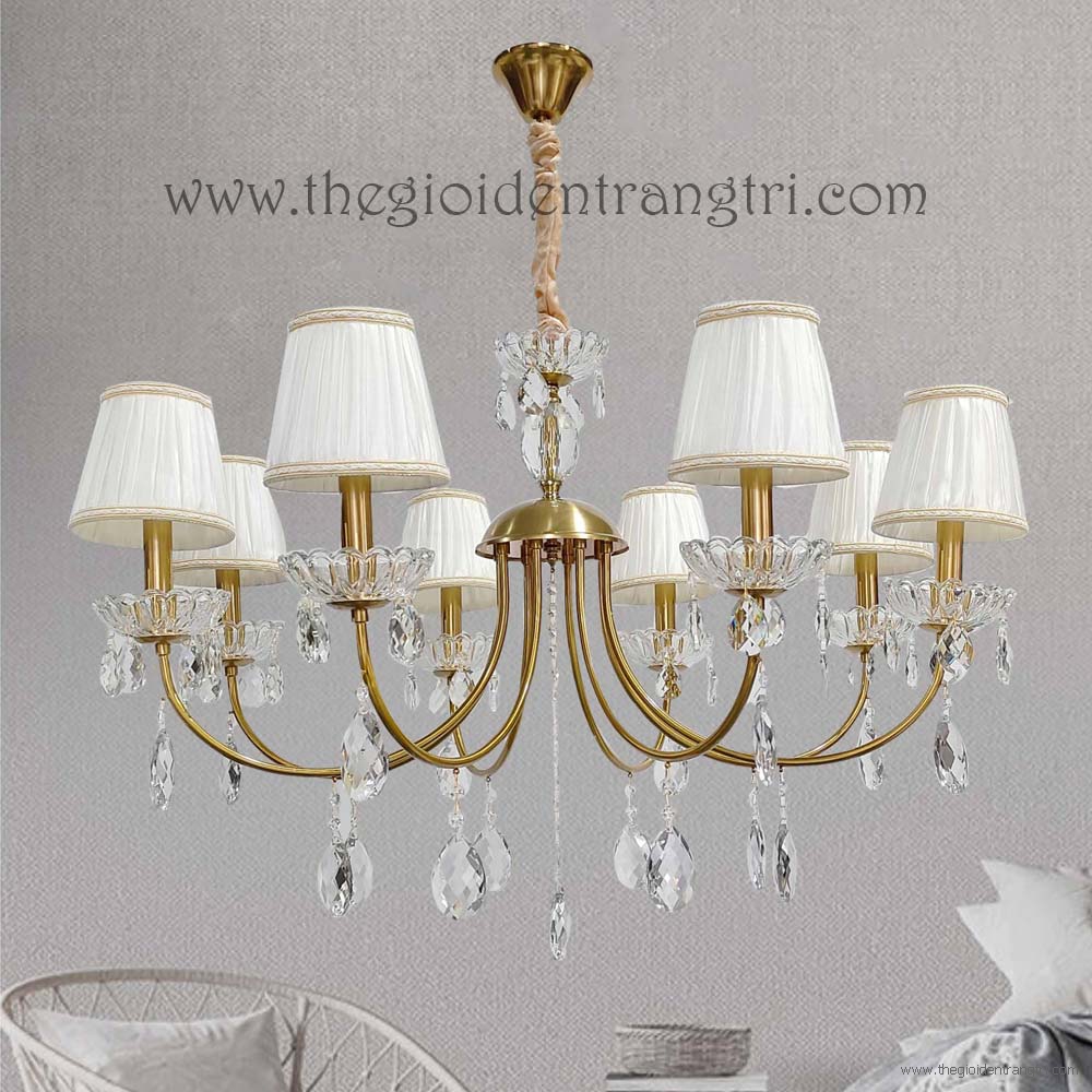 Lắp Đặt Đèn Chùm CNQT418 Trang Trí Phòng Khách