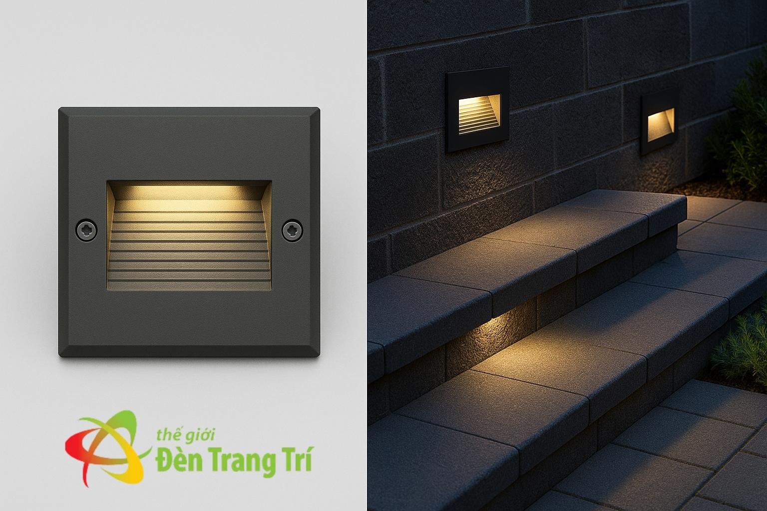 Đèn LED âm tường cầu thang