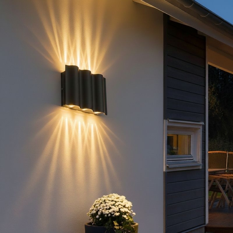 Đèn LED Hắt Tường 6 Tia Trang Trí Mặt Tiền Nhà Hiện Đại AB164