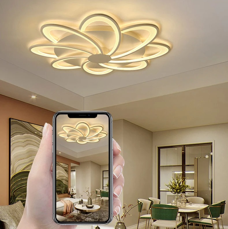 Đ&egrave;n LED Ốp Trần Ph&ograve;ng Kh&aacute;ch Đẹp Hiện Đại 919-20