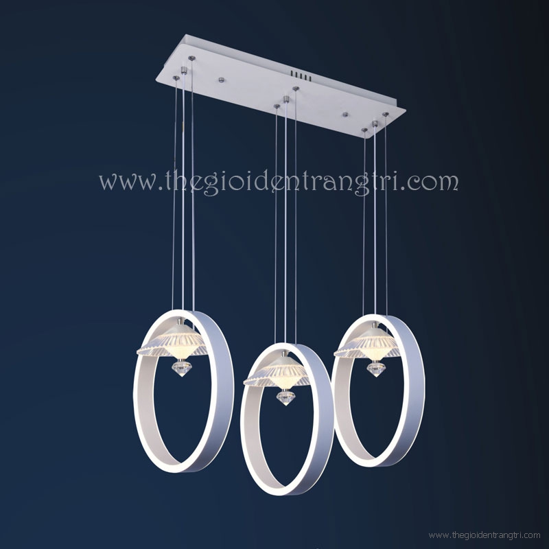 Mẫu đèn thả bàn ăn kiểu thanh ngang 3 bóng