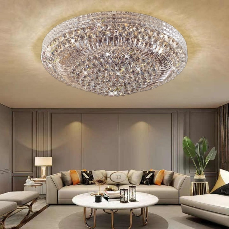 Đèn mâm pha lê trang trí phòng khách biệt thự D041