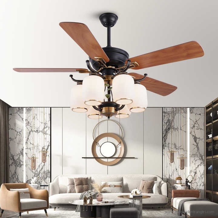 ĐÈN QUẠT TRẦN CỔ ĐIỂN TRANG TRÍ PHÒNG KHÁCH SANG TRỌNG