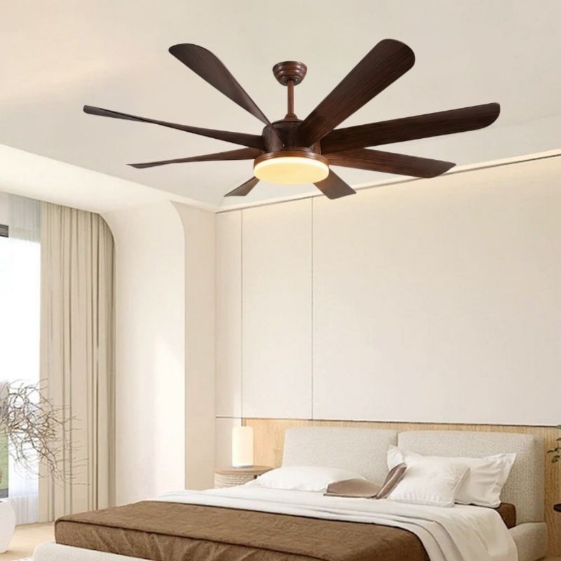 Đèn Quạt Trần 8 Cánh Nhựa ABS Trang Trí Phòng Ngủ DQ6188