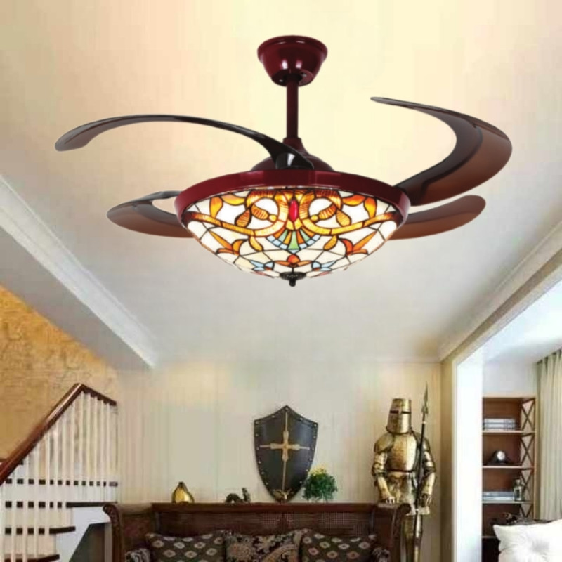 Cánh quạt xếp nhựa ABS nâu sang trọng