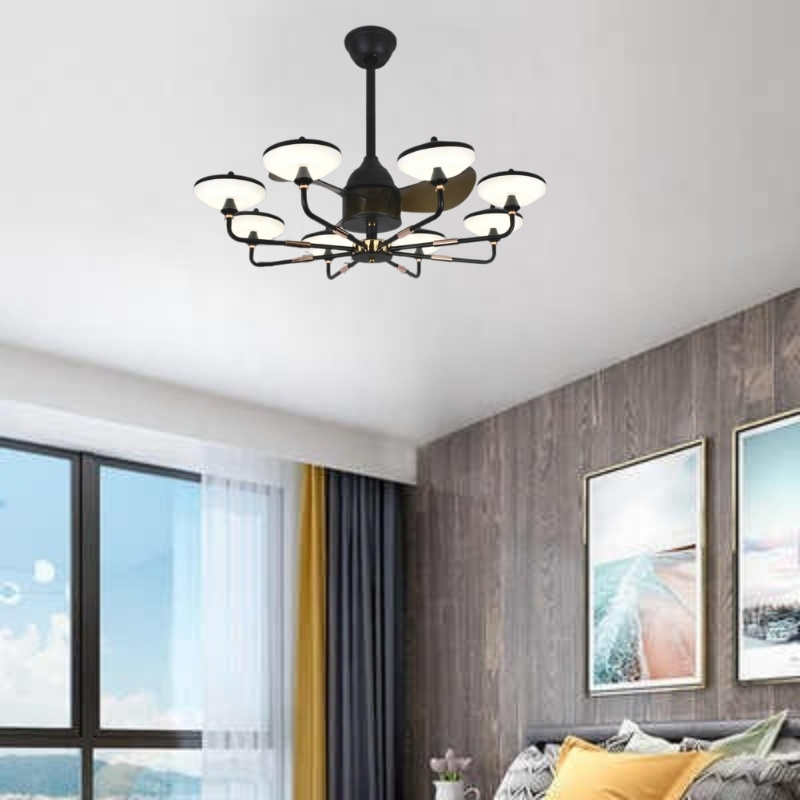 Quạt trần đèn led trang trí phòng ngủ đẹp QD5195