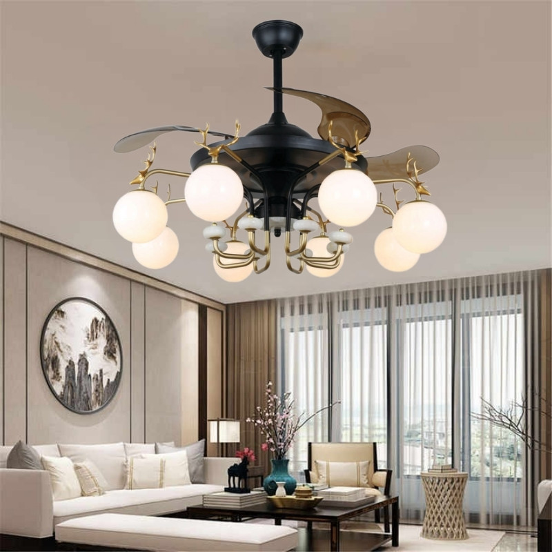 Đèn quạt trần tân cổ điển DQ6129