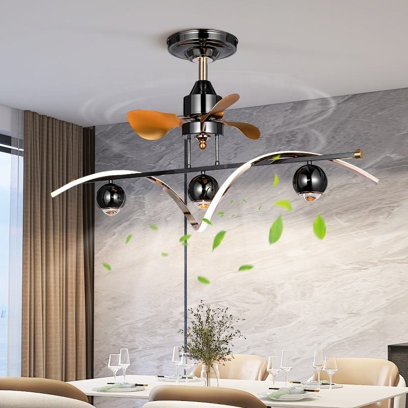 Đ&egrave;n Quạt Trần Trang Tr&iacute; Ph&ograve;ng Ăn Hiện Đại QT1107 - Thế Giới Đ&egrave;n Trang Tr&iacute;