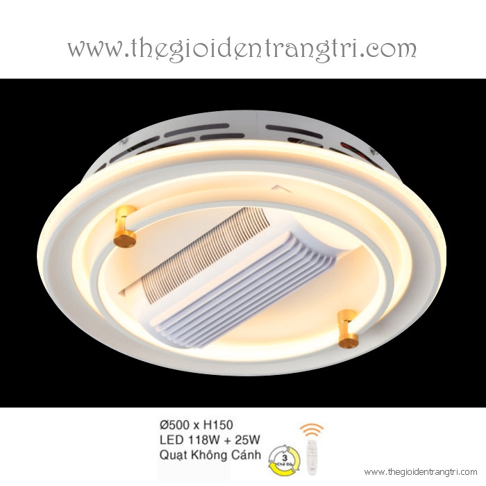 đèn quạt trần không cánh đối lưu hình tròn