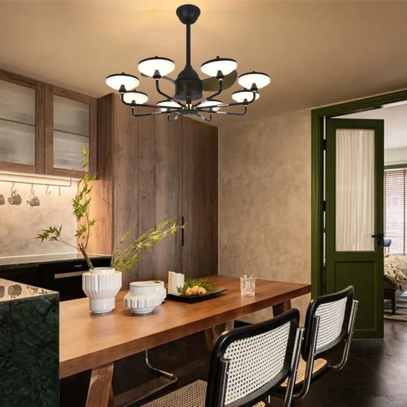 Quạt trần đèn led trang trí bàn ăn QD5195