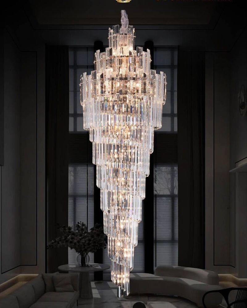 Đèn Thả Pha Lê - Đèn Trang Trí Cầu thang Thông Tầng