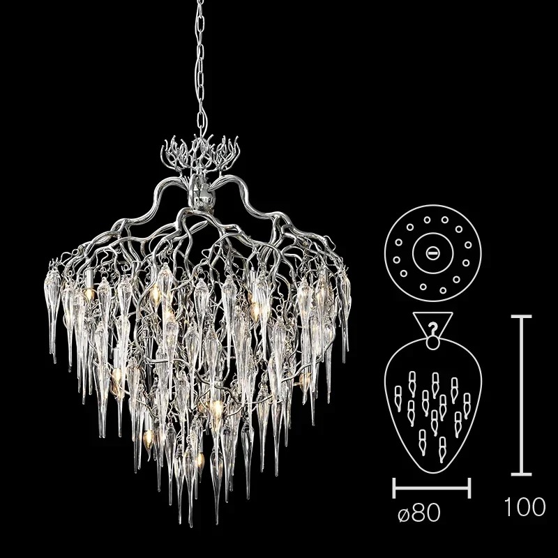 Đèn thả pha lê phòng ăn TPL908T800