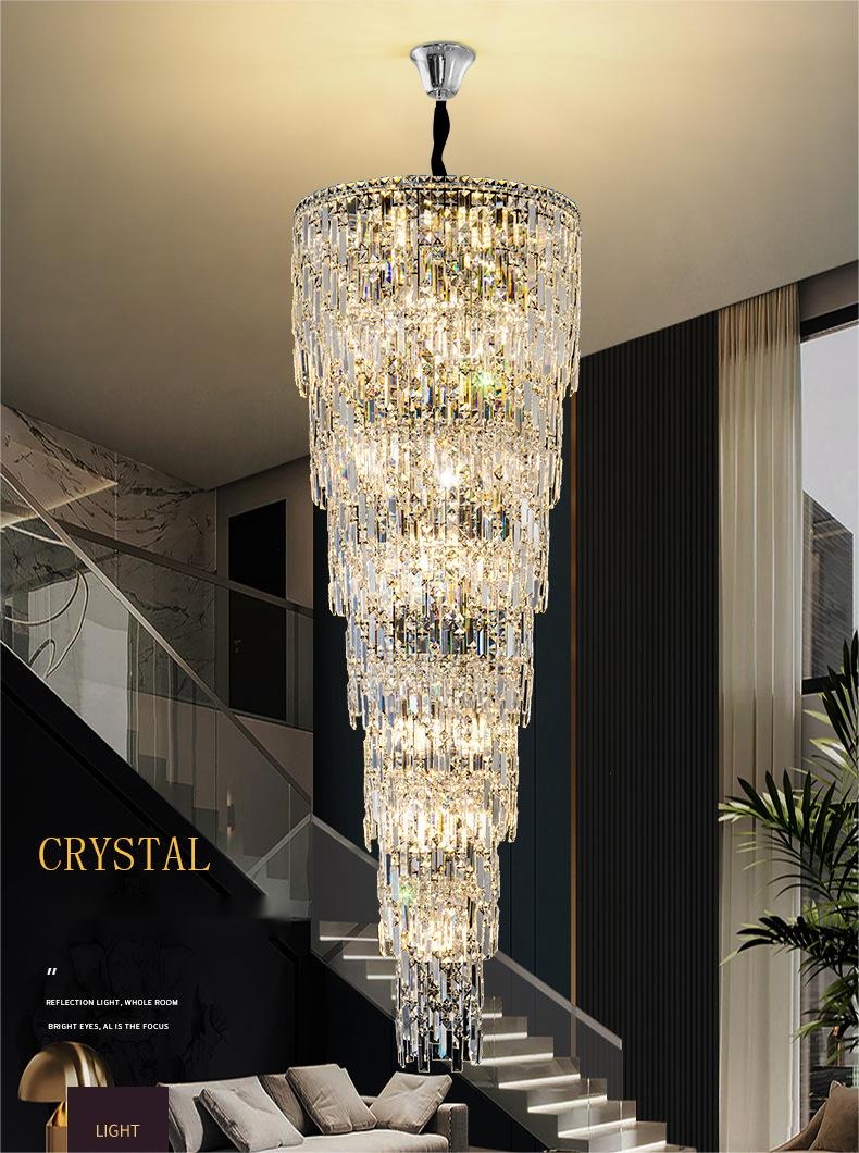 Đèn thả thông tầng phòng khách biệt thự