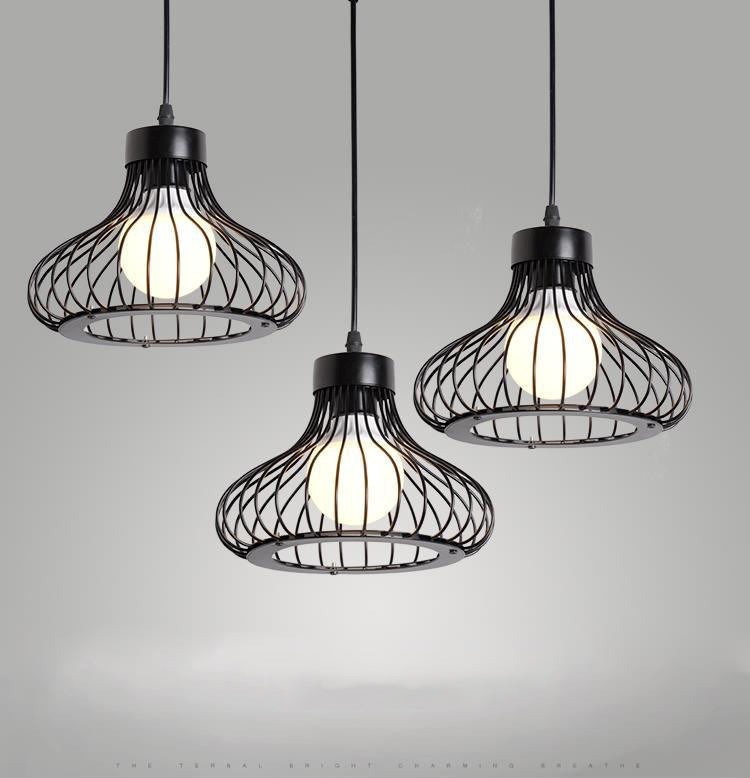 Đ&egrave;n Thả Sắt Uốn Nghệ Thuật Trang Tr&iacute; Phong C&aacute;ch Retro TCF30T3