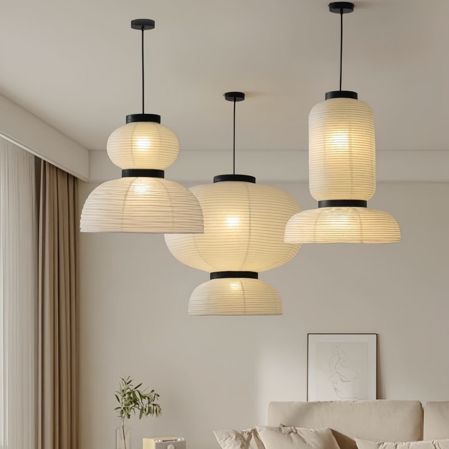 Đèn thả bàn ăn phong cách Wabi Sabi KH-THD88