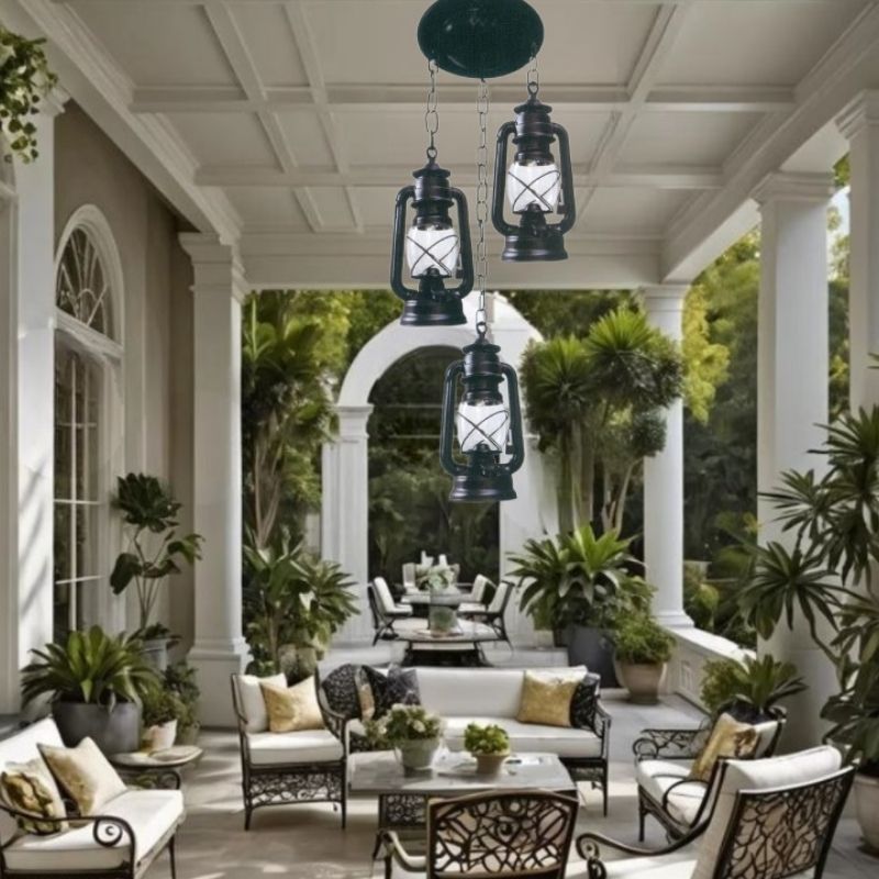 Đèn thả trang trí quán ăn 3 bóng kiểu cổ điển