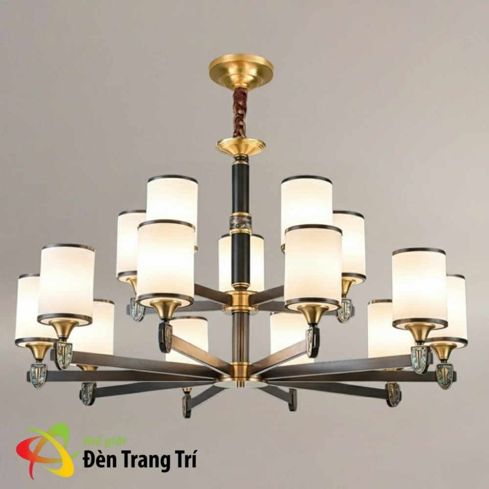 Đèn trang trí cao cấp - Đèn chùm đồng CD1283-15