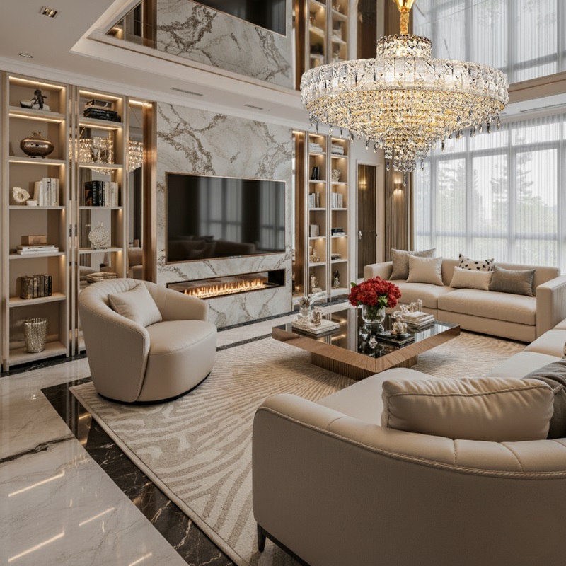 Đèn Trang Trí Cao Cấp - Mẫu đèn trang trí phòng khách biệt thự