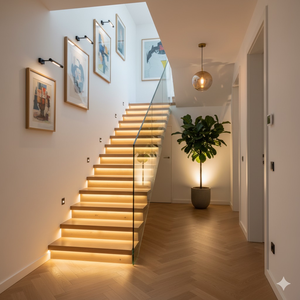 Đèn trang trí cầu thang phong thủy