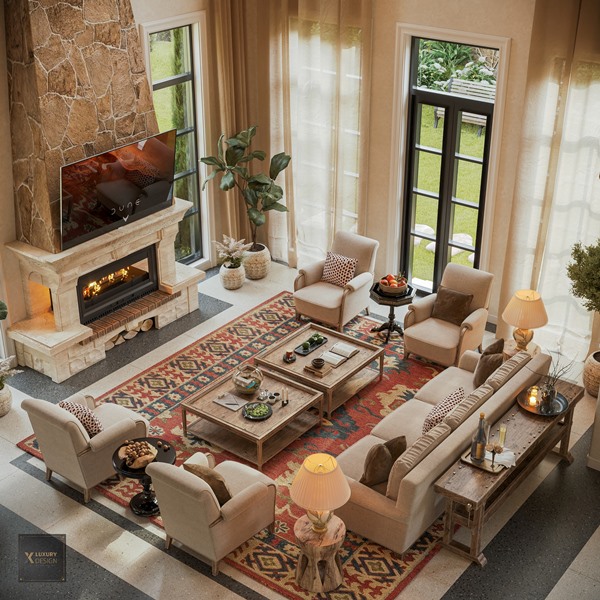 Đèn bàn trang trí phòng khách phong cách cổ điển