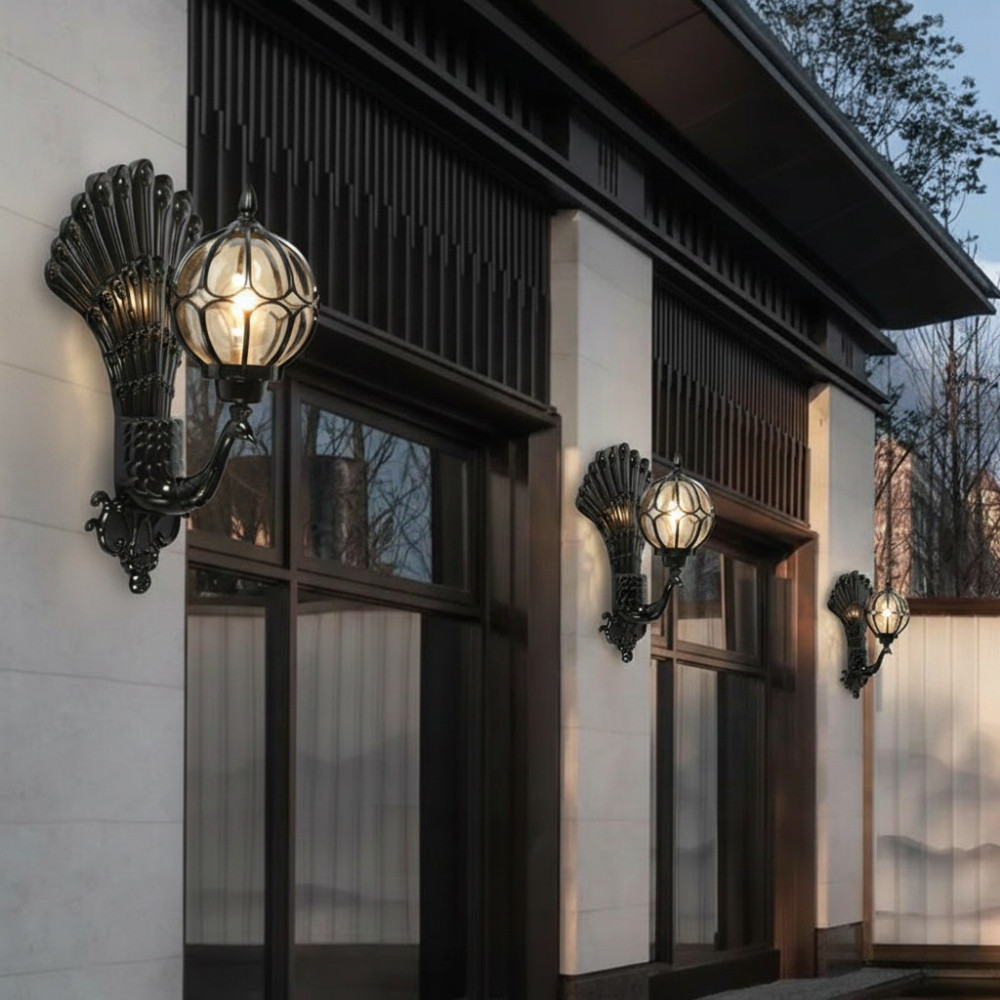 Mẫu đèn trang trí mặt tiền ngoài trời