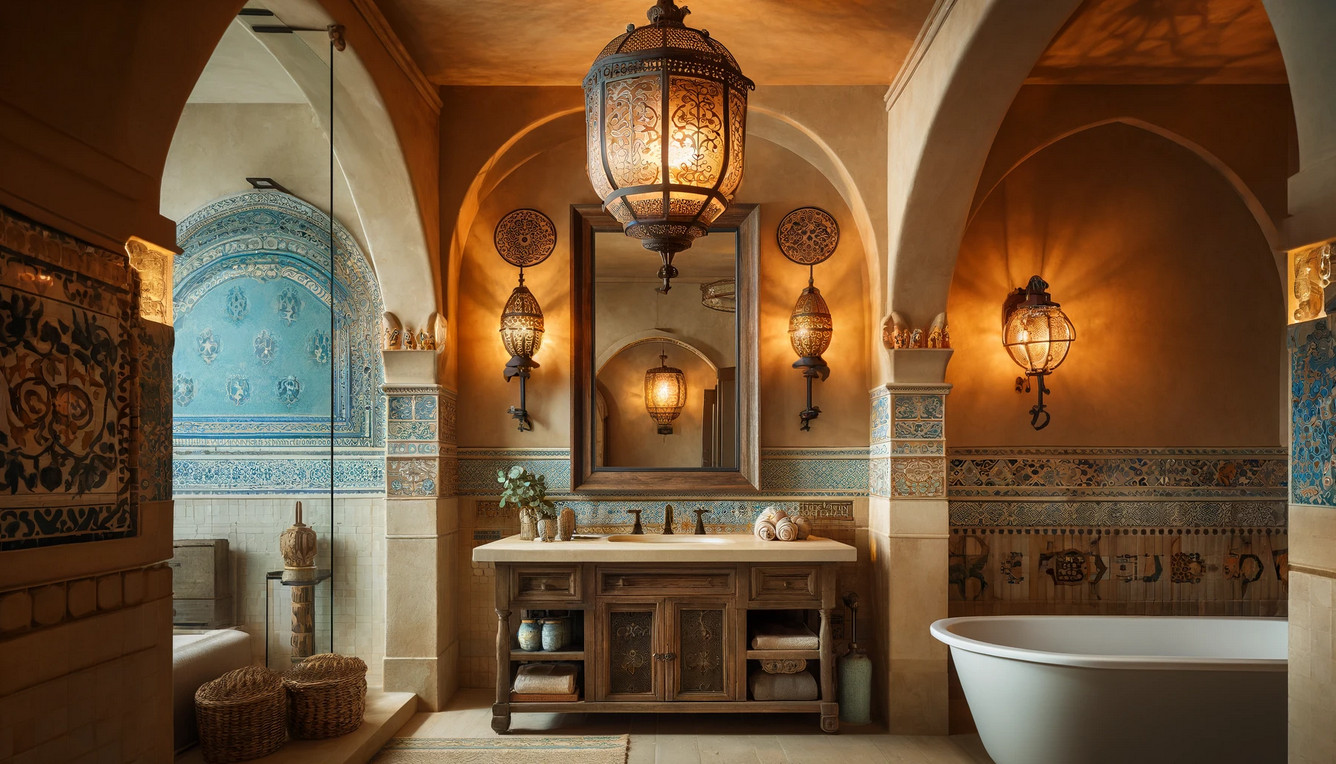 Đèn Trang Trí Phòng Tắm Phong Cách Địa Trung Hải