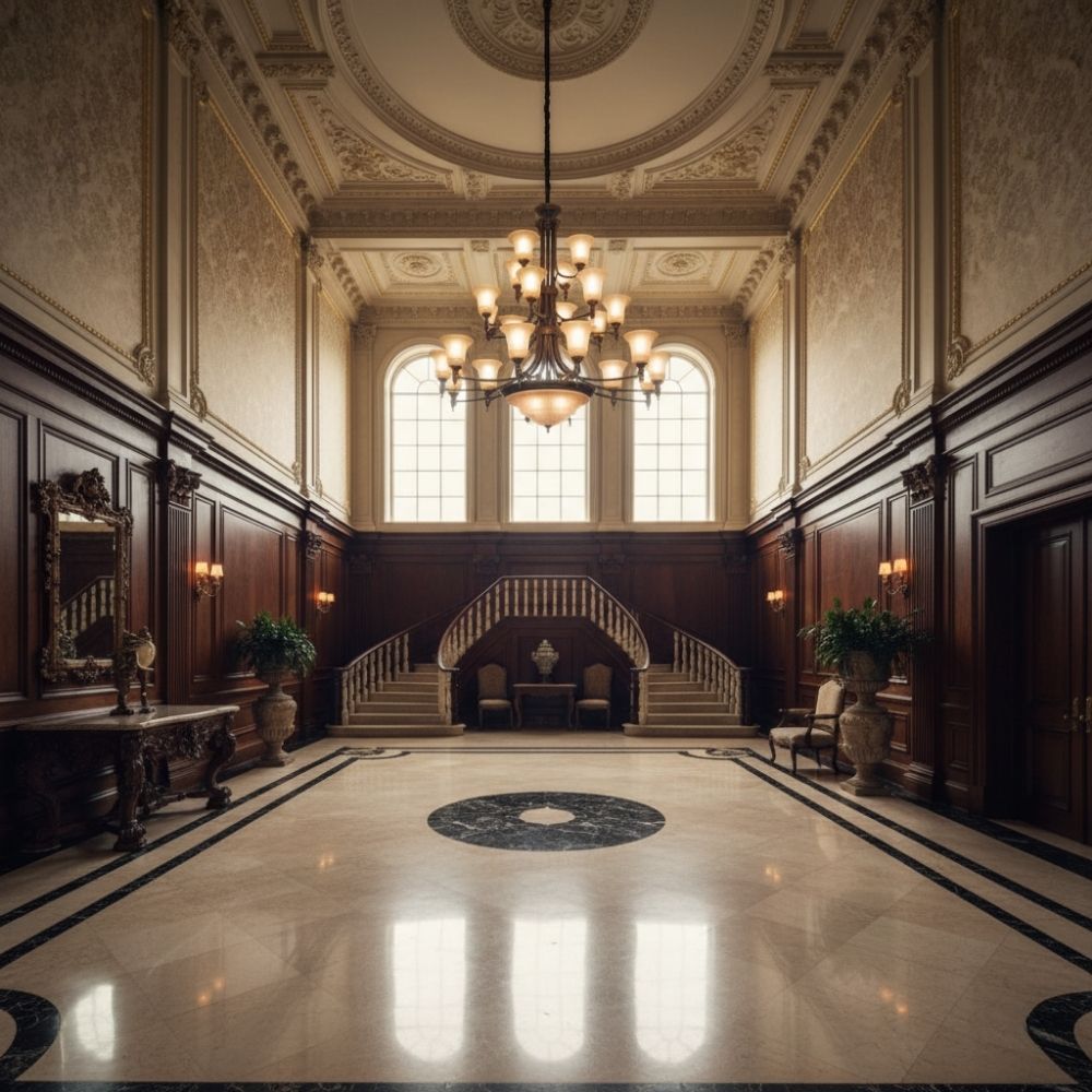 Đèn chùm tân cổ điển trang trí phòng khách sang trọng