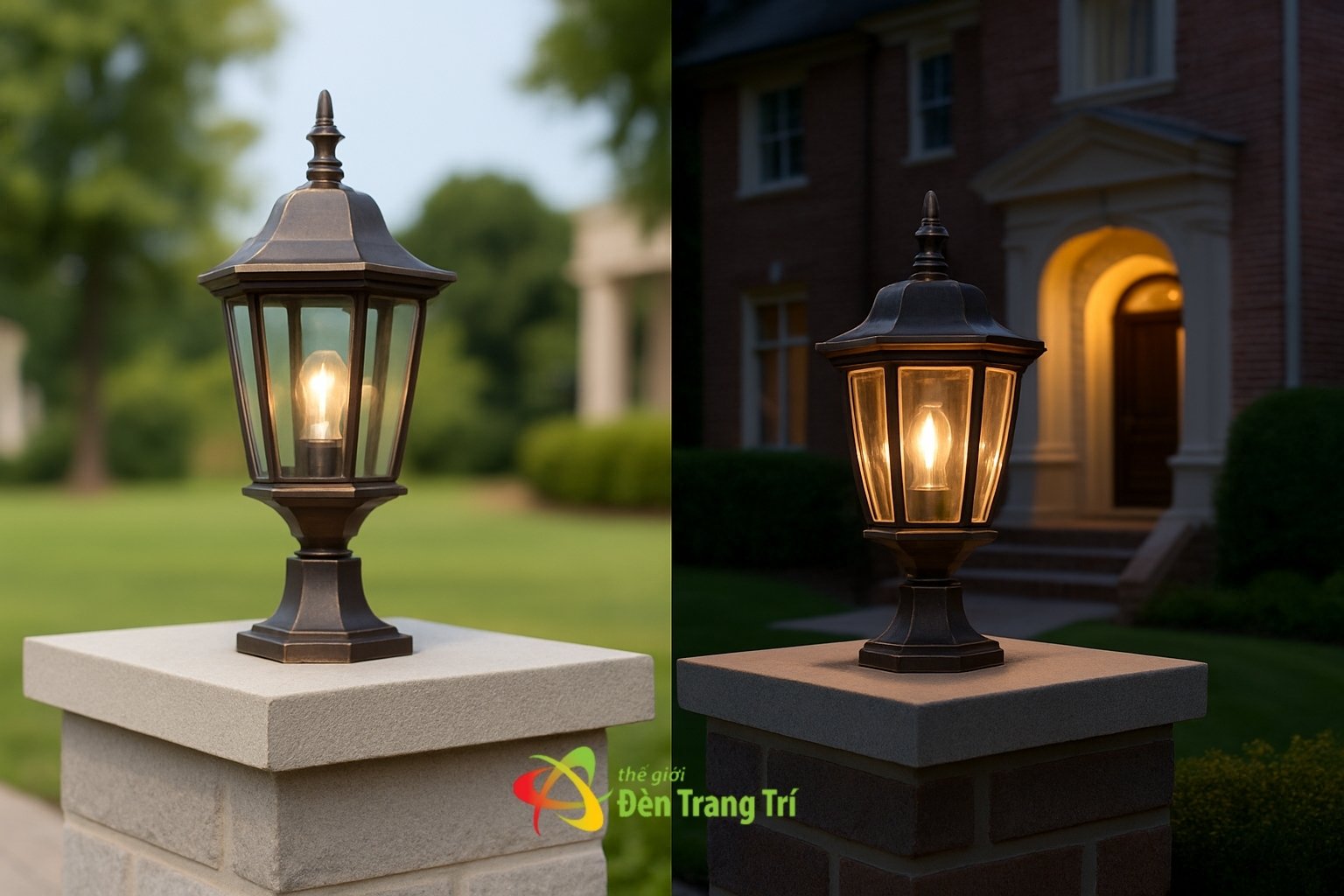 Đèn trang trí trụ cổng biệt thự