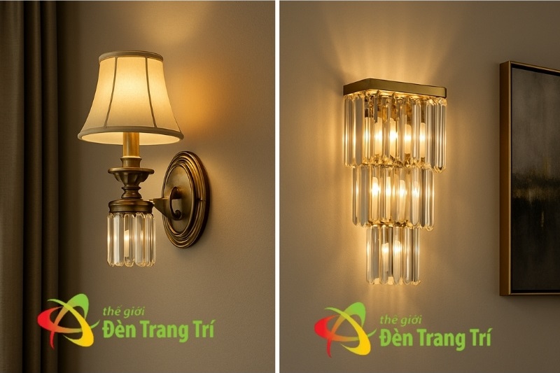 Đèn tường pha lê cao cấp
