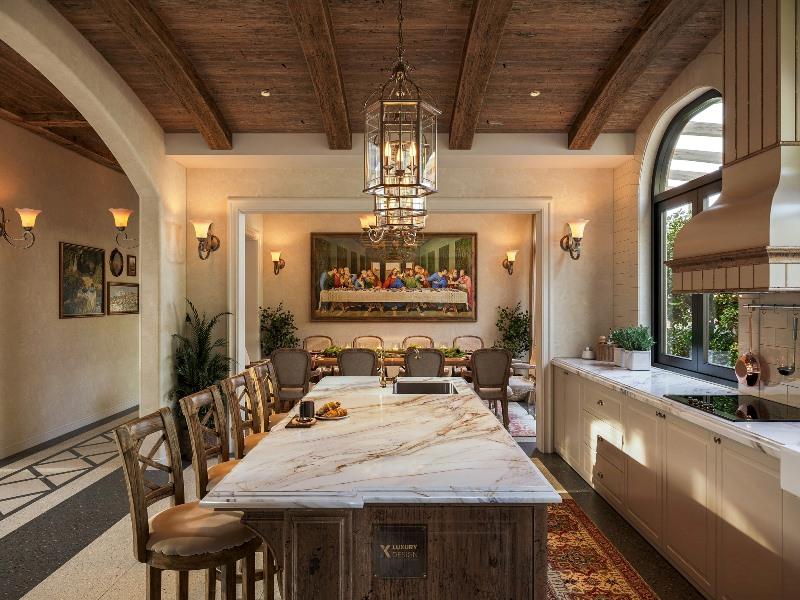 Mẫu đèn tường cho tường bếp