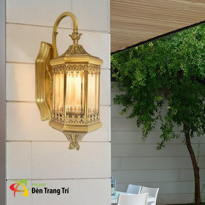 Đèn Trang Trí Vách Tường Ngoài Trời Bằng Đồng VD32