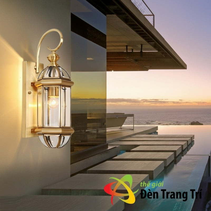 Đèn vách Đồng Trang Trí Tường Ngoài Trời VD6007S