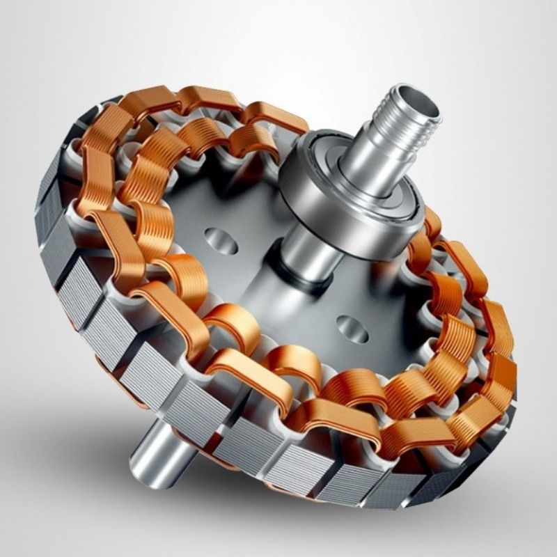 Động cơ l&otilde;i d&acirc;y đồng của Quạt trần 5 c&aacute;nh gỗ c&oacute; đ&egrave;n QT2099