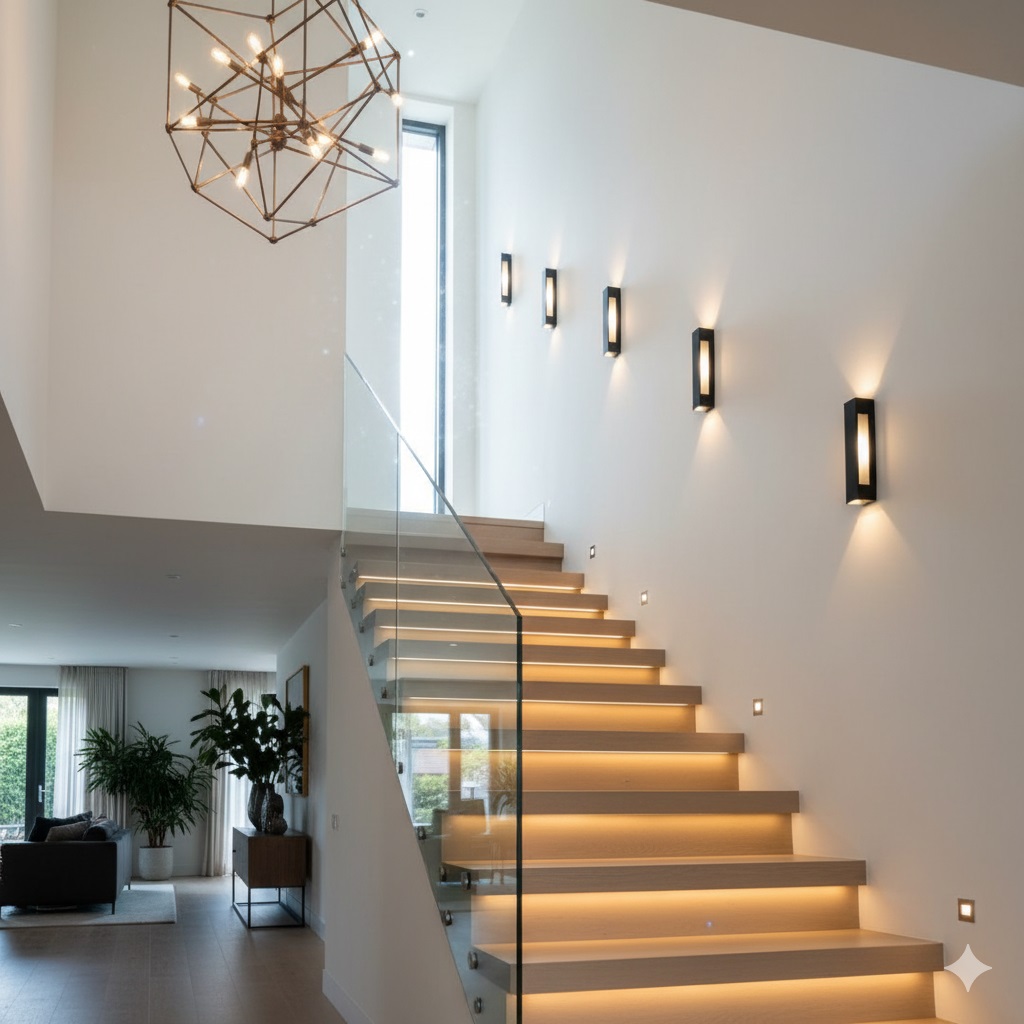 Mẫu Đèn Cầu Thang Đẹp Hiện Đại