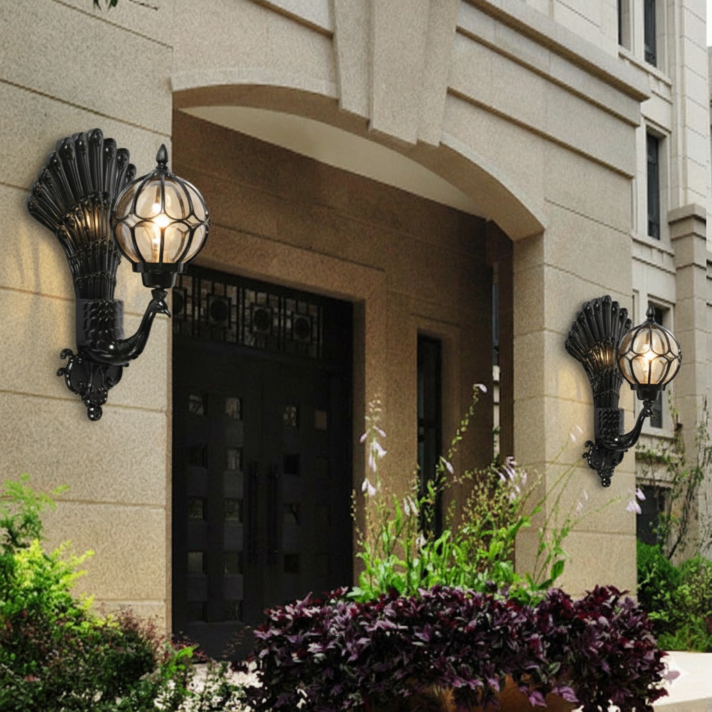 Đèn trang trí mặt tiền nhà tân cổ điển